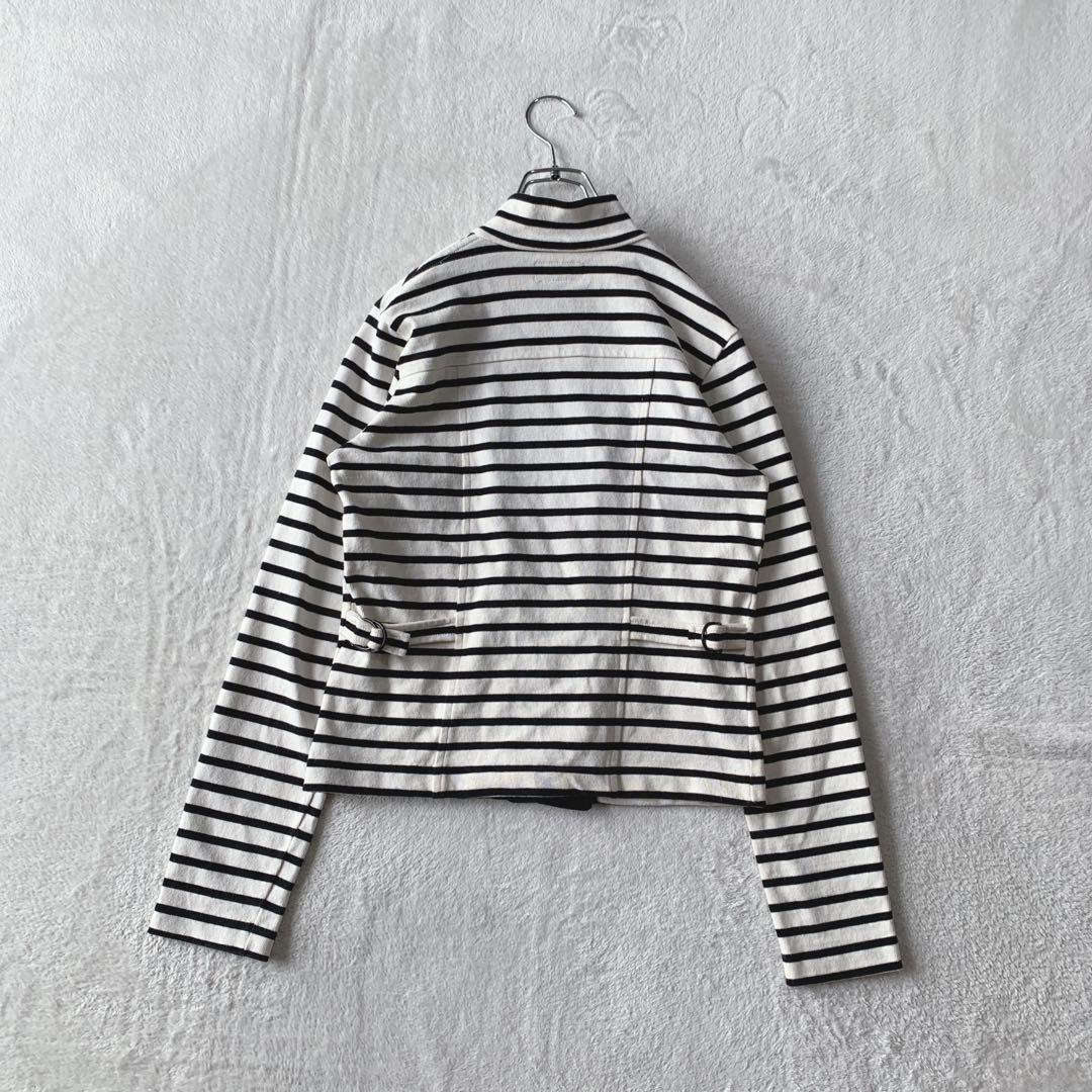 希少 agnès b. アニエスベー ボーダー ダブル ジャケット ルーマニア製