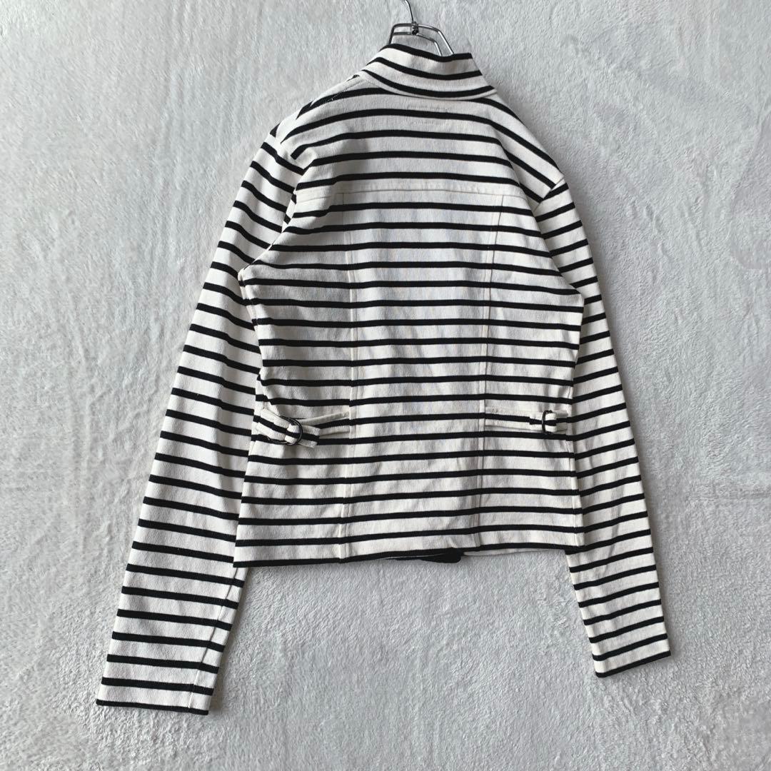 希少 agnès b. アニエスベー ボーダー ダブル ジャケット ルーマニア製