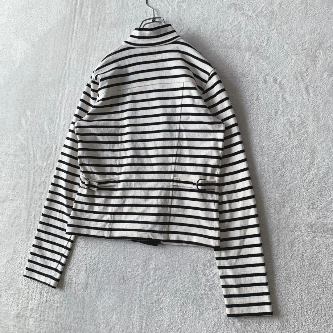 希少 agnès b. アニエスベー ボーダー ダブル ジャケット ルーマニア製