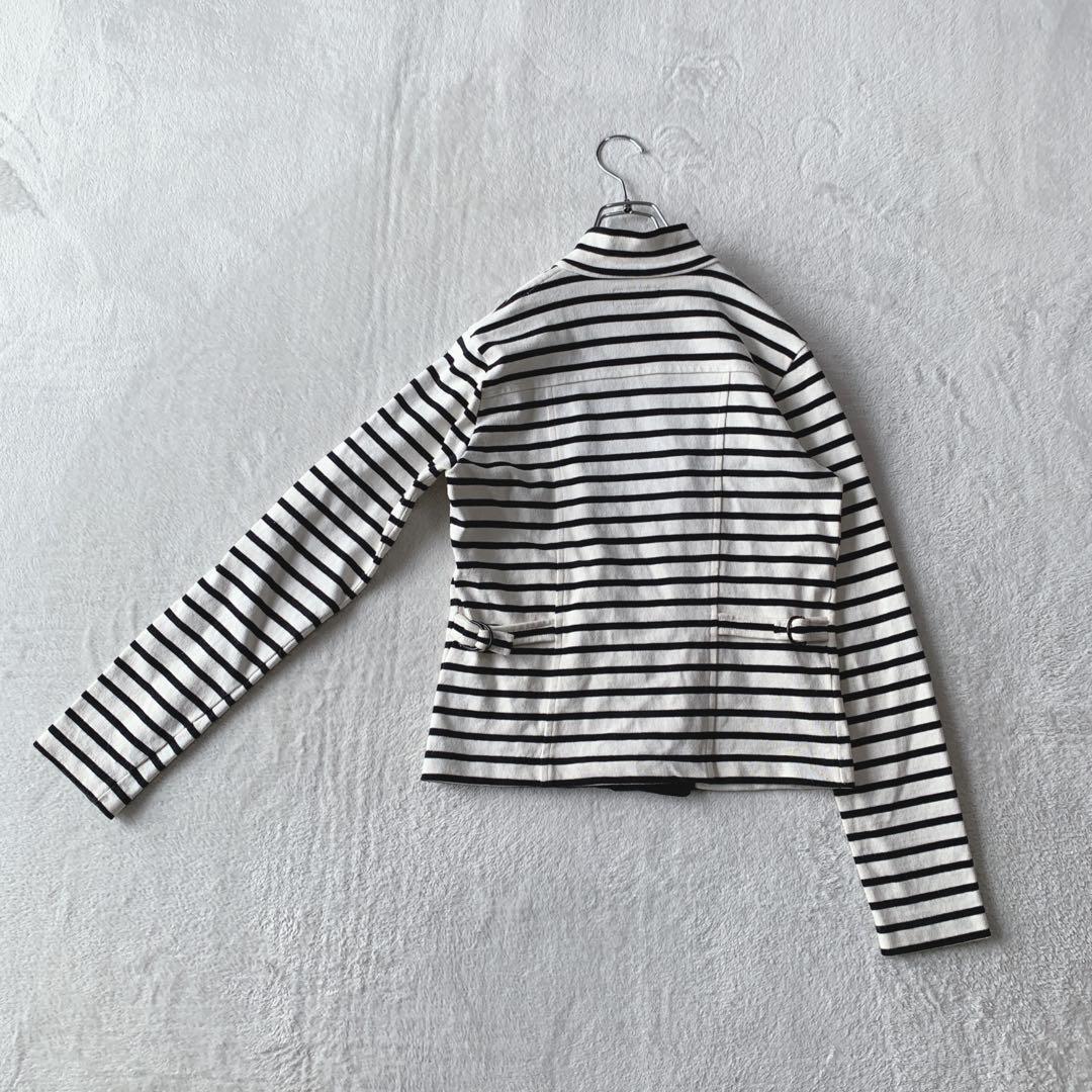 希少 agnès b. アニエスベー ボーダー ダブル ジャケット ルーマニア製