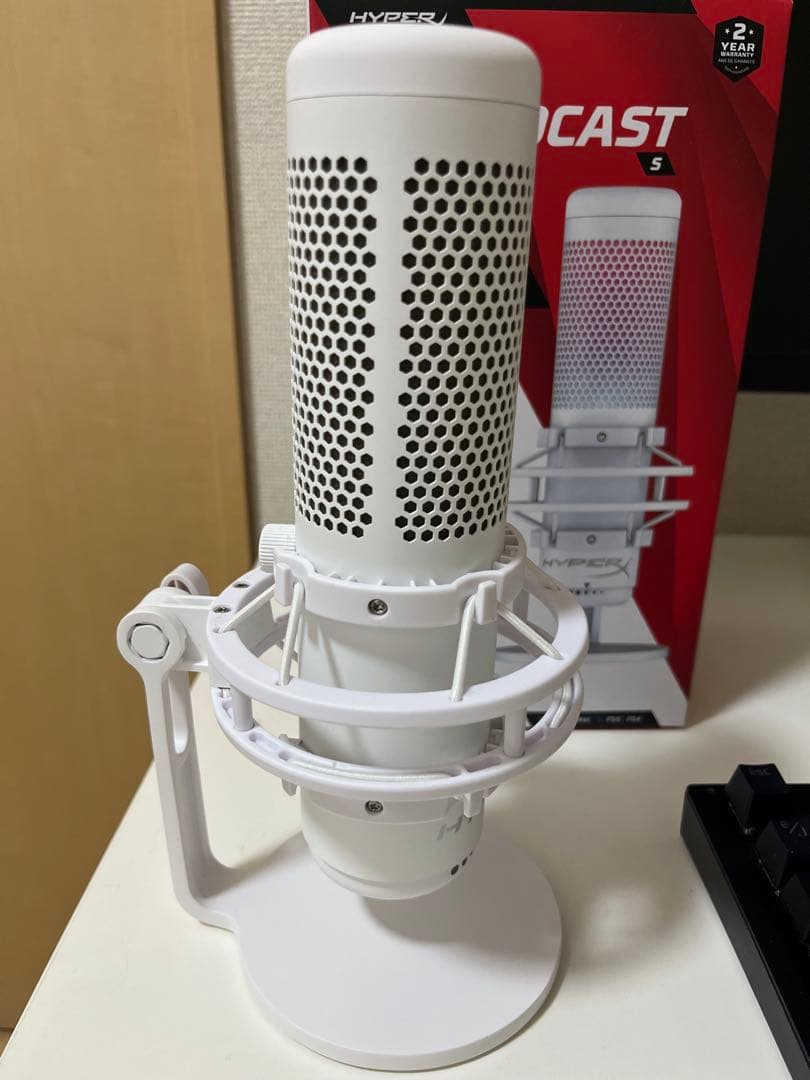 HyperX QuadCast Sホワイト USBマイク