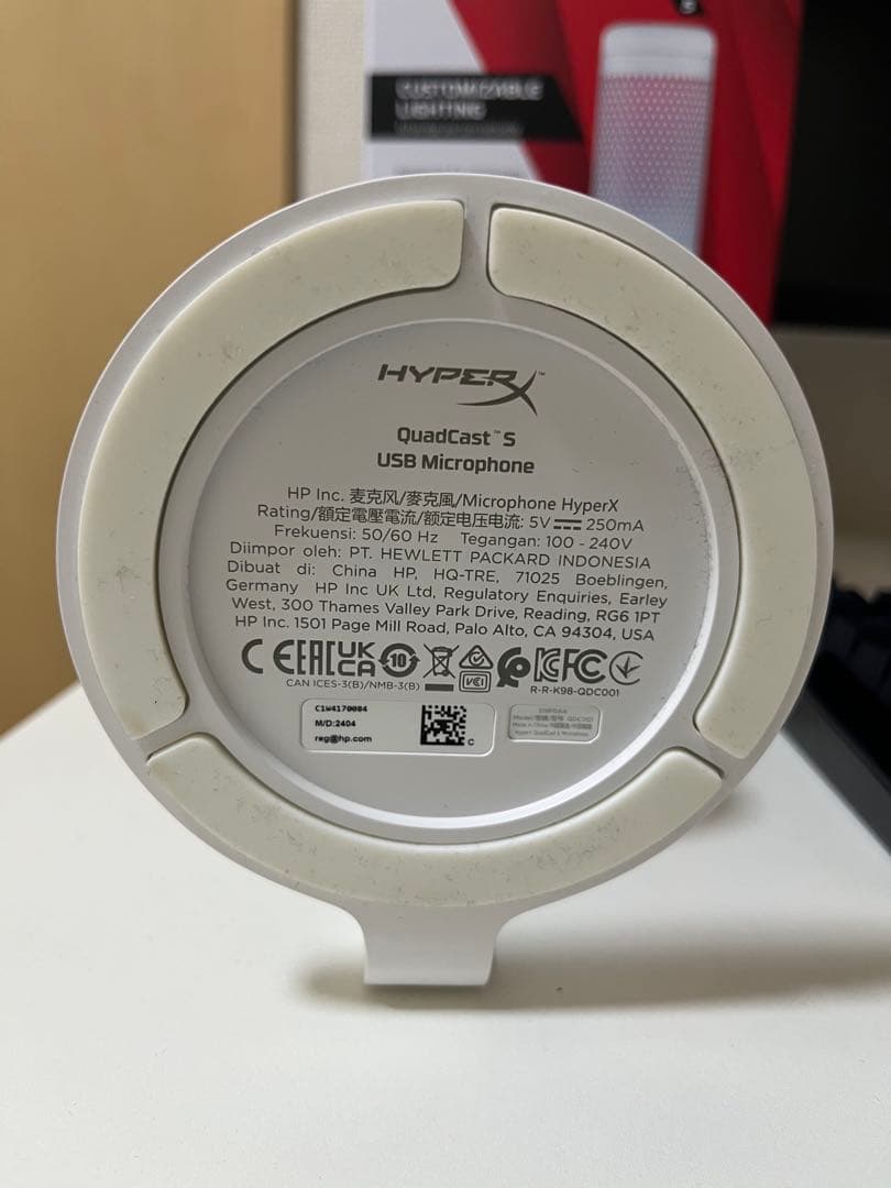 HyperX QuadCast Sホワイト USBマイク