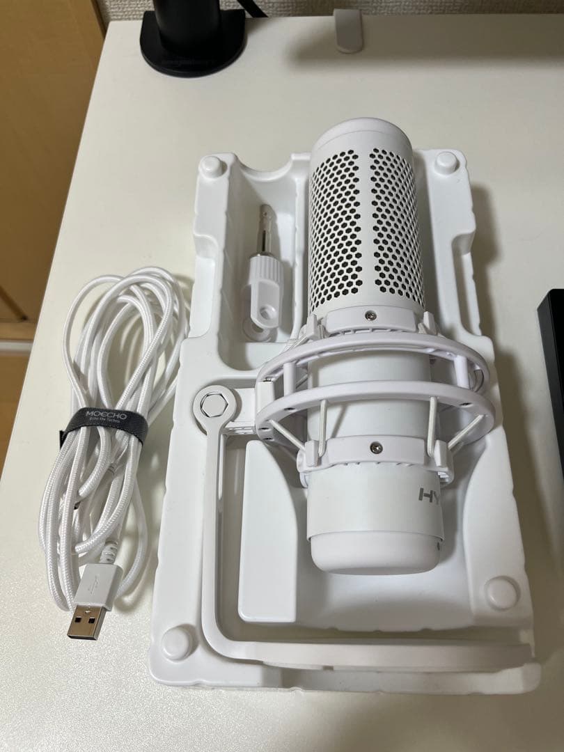 HyperX QuadCast Sホワイト USBマイク