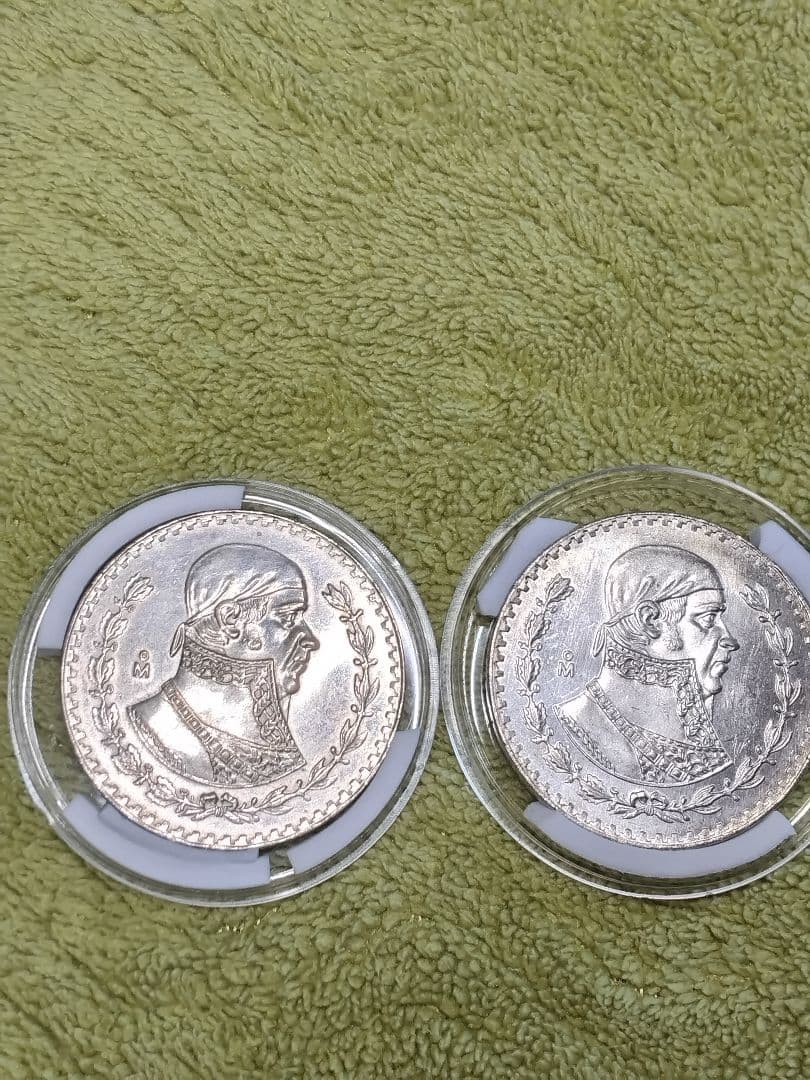 hab032 メキシコ 1ペソ銀貨 11年分コンプリート 1957～1967年