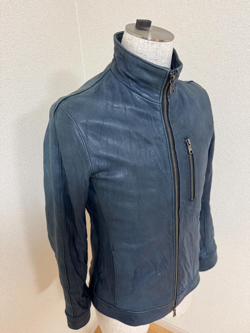 【美品】TÊTE HOMME テットオム革ジャン メンズレザーライダース