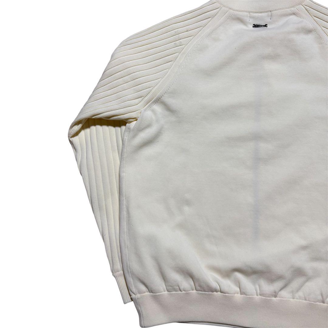 人気　St Andrews ニットジャケット ブルゾン　アイボリー　男女兼用L