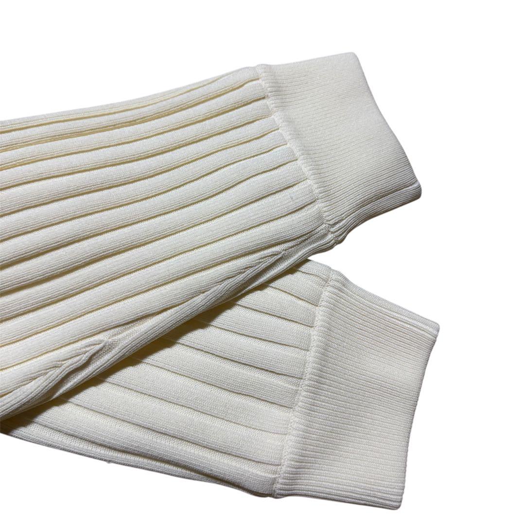 人気　St Andrews ニットジャケット ブルゾン　アイボリー　男女兼用L