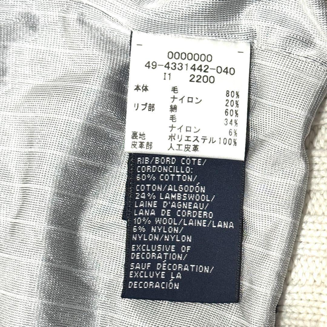 上質ウール　トミーヒルフィガーゴルフ　ジップセーター　グレー系　防風裏地付き S