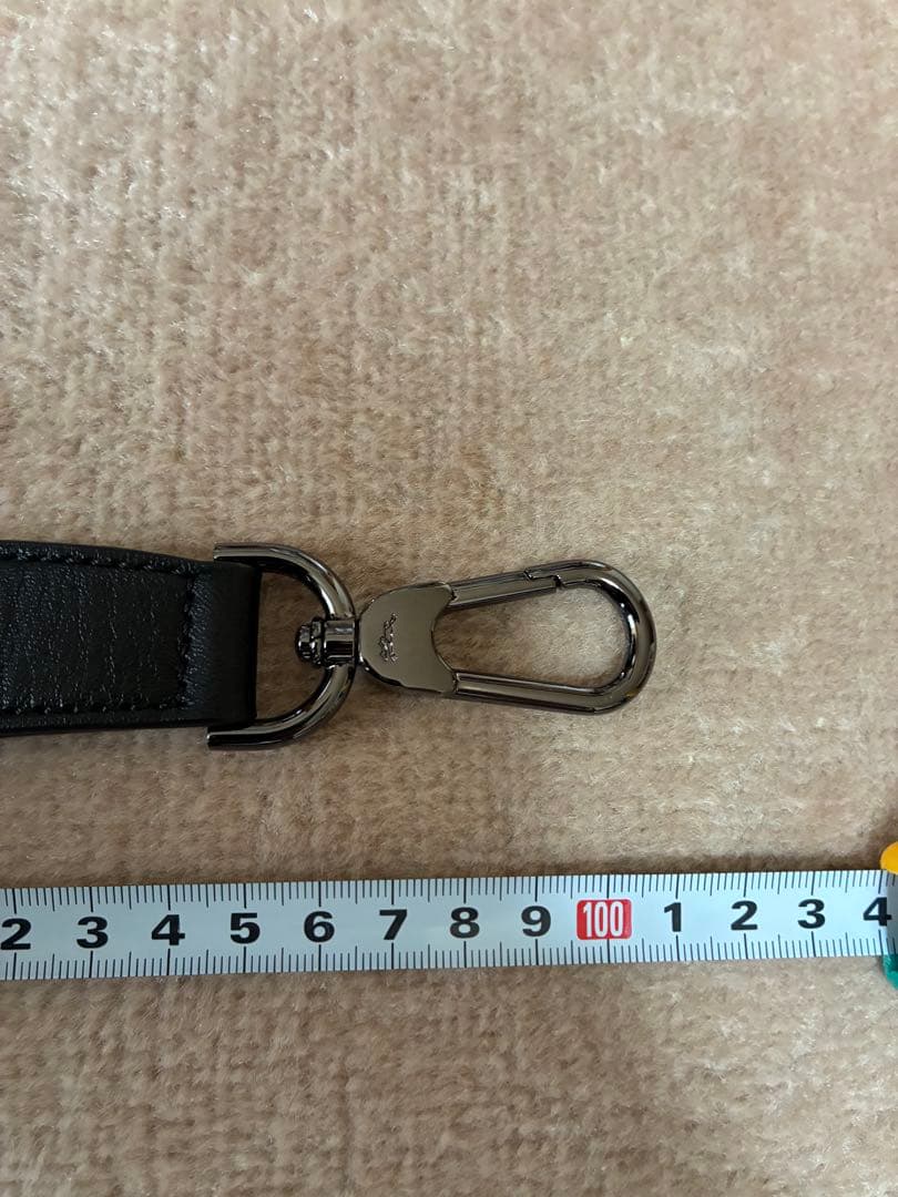 ロンシャン　ショルダーストラップ　レザー黒