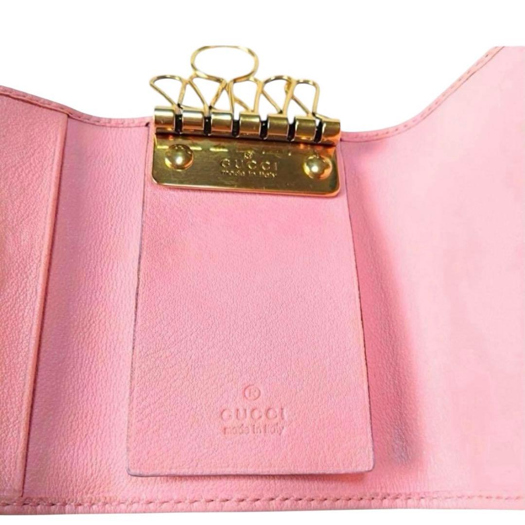 未使用✨GUCCI キーケース キーリング バンブー GG インターロッキング