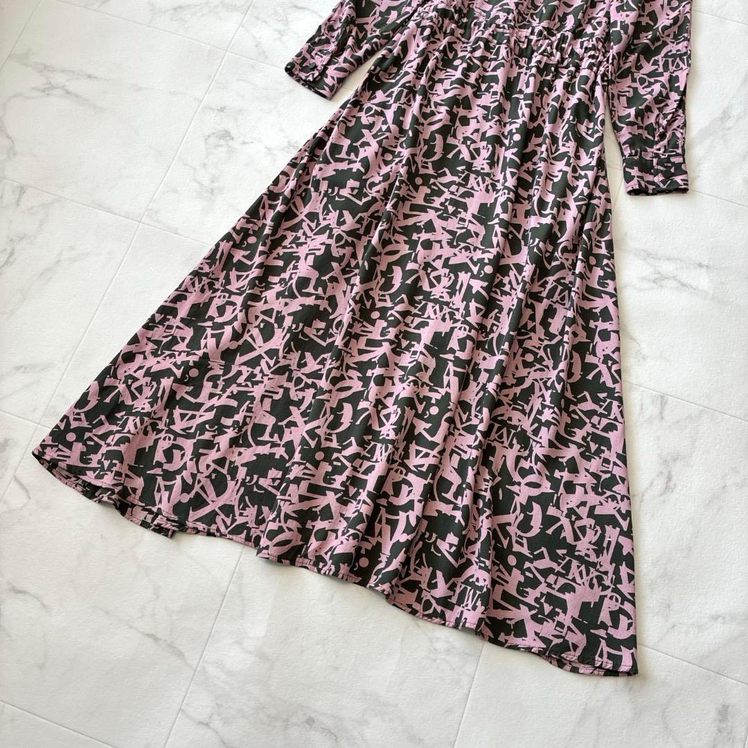 現行 MAX＆Co. マックスマーラ 総柄シャツワンピース 38 ベルト付