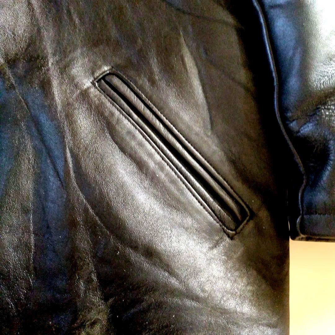 60 Vintage フランス レザージャケット カーコート トラッカージャック