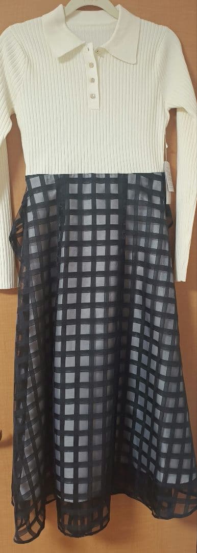 【新品】プロポーションボディドレッシング　ポロカラーニットワンピース