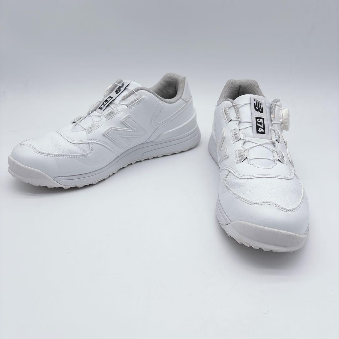 美品✨NEW BALANCE 574 ゴルフシューズ スパイクレス ホワイト