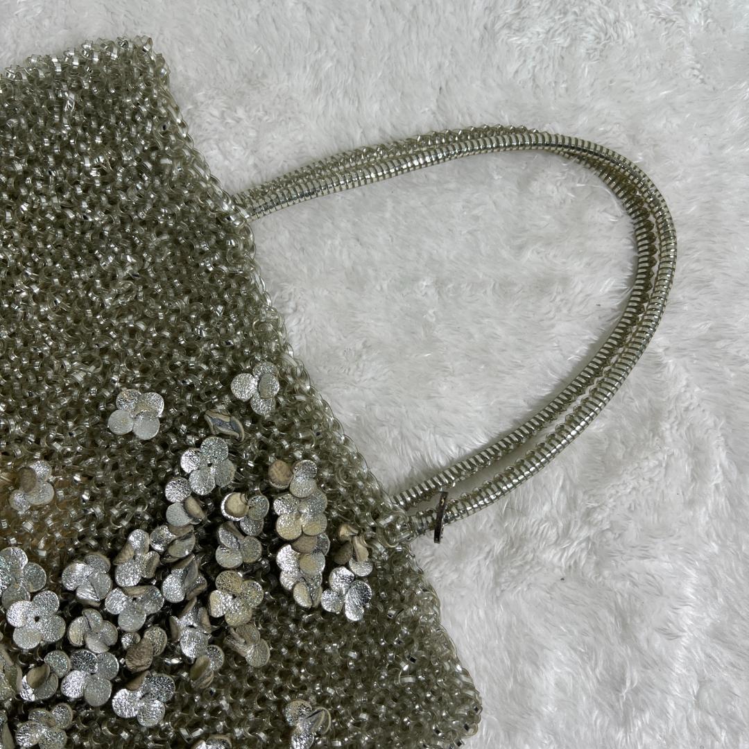 《良品》アンテプリマ シルバー ワイヤーバッグ フラワーモチーフ