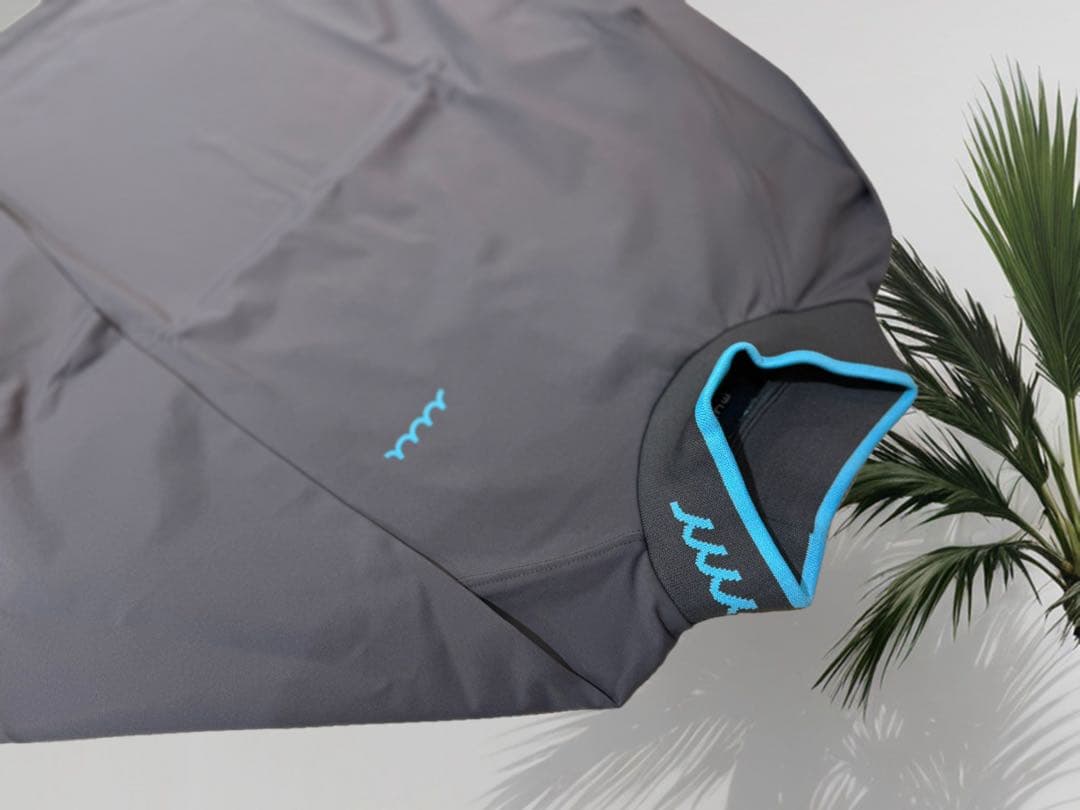 【新品】ムータマリン　ゴルフ　裏起毛　モックネック　グレー　Lサイズ