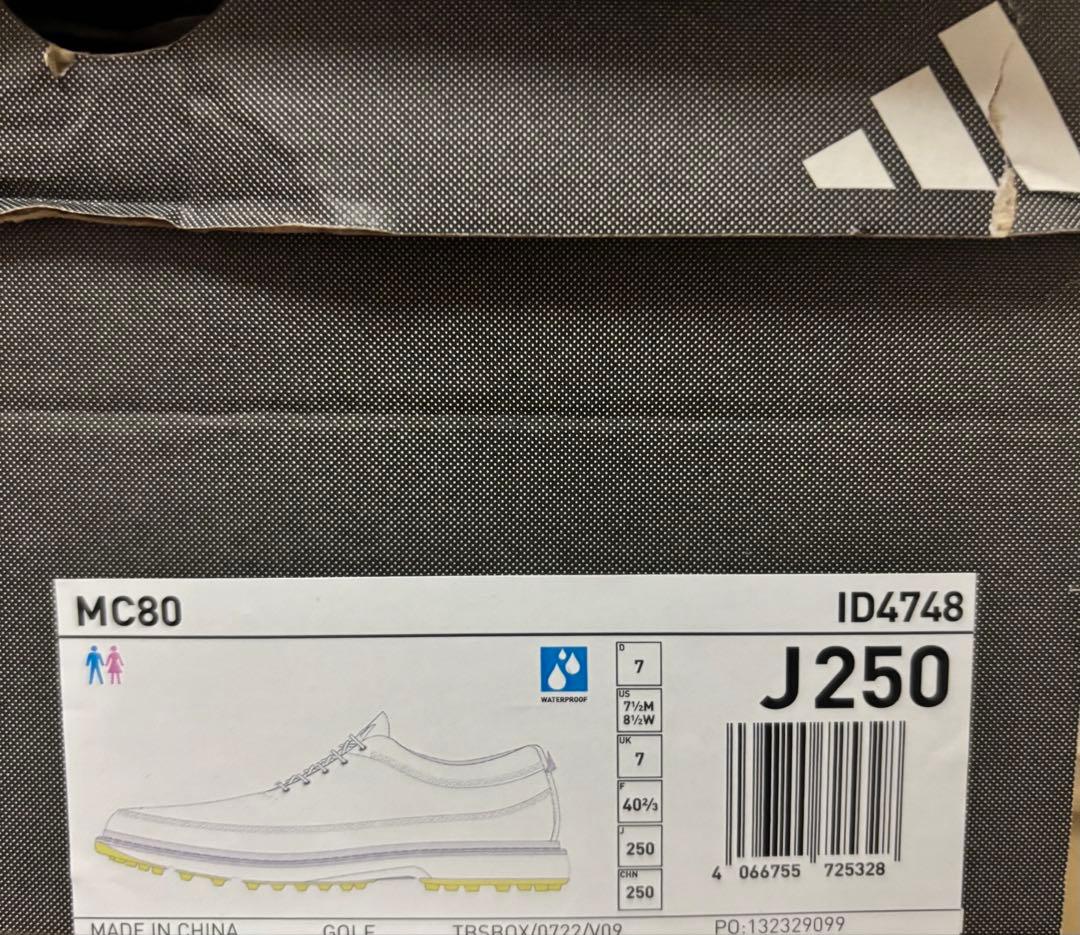 25cm adidas Golf MC80 ゴルフシューズ ID4748 白
