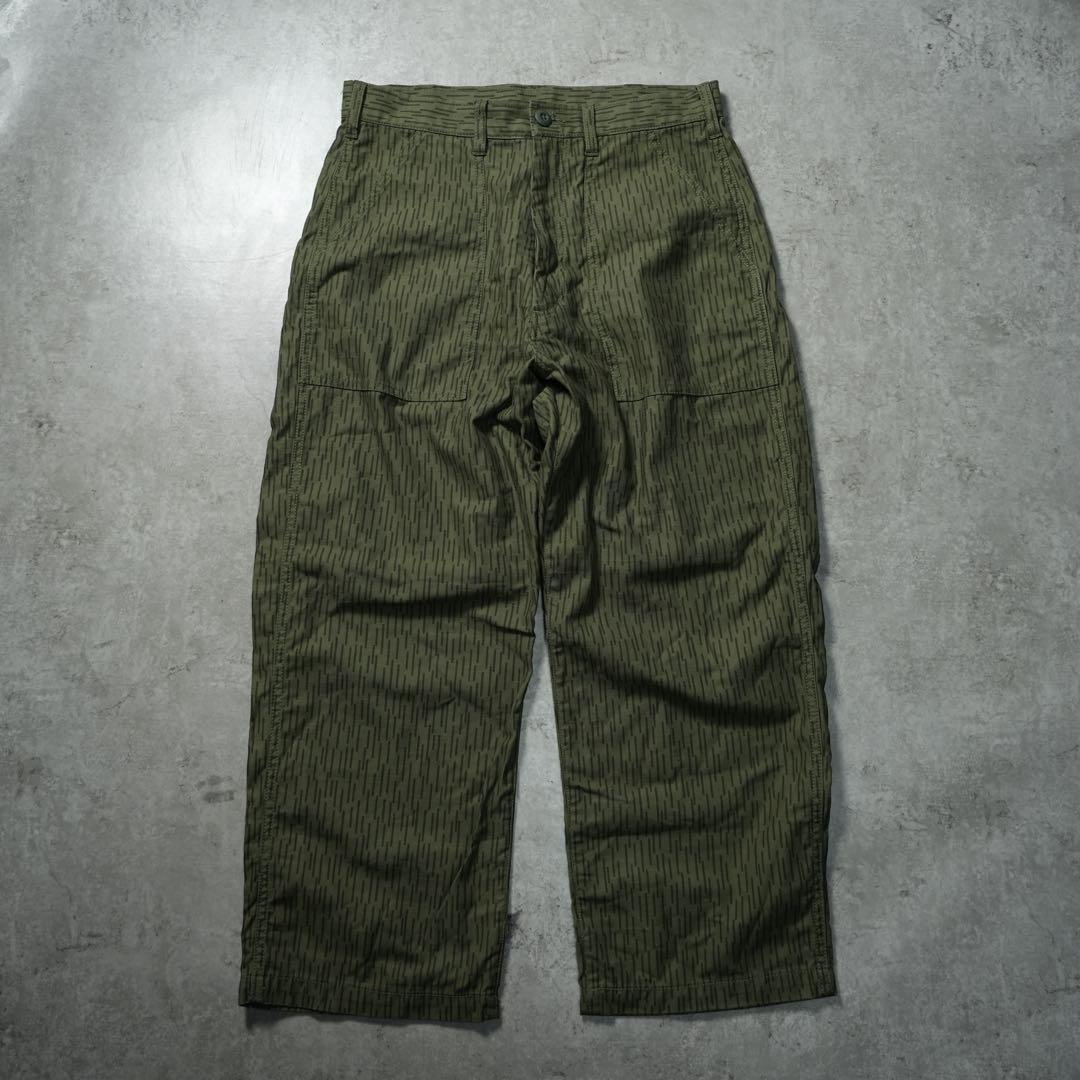 GUNG HO ベイカーパンツ レインドロップカモ ワイドシルエット 迷彩