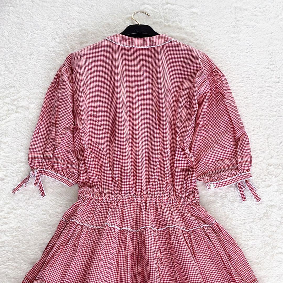激レア美品【ワンダフルワールド】ギンガムチェック パッチワーク ロングワンピース