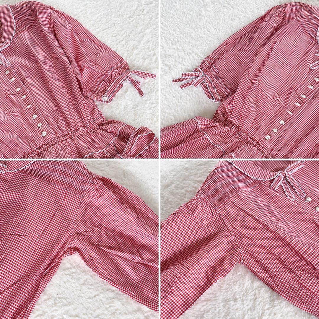 激レア美品【ワンダフルワールド】ギンガムチェック パッチワーク ロングワンピース