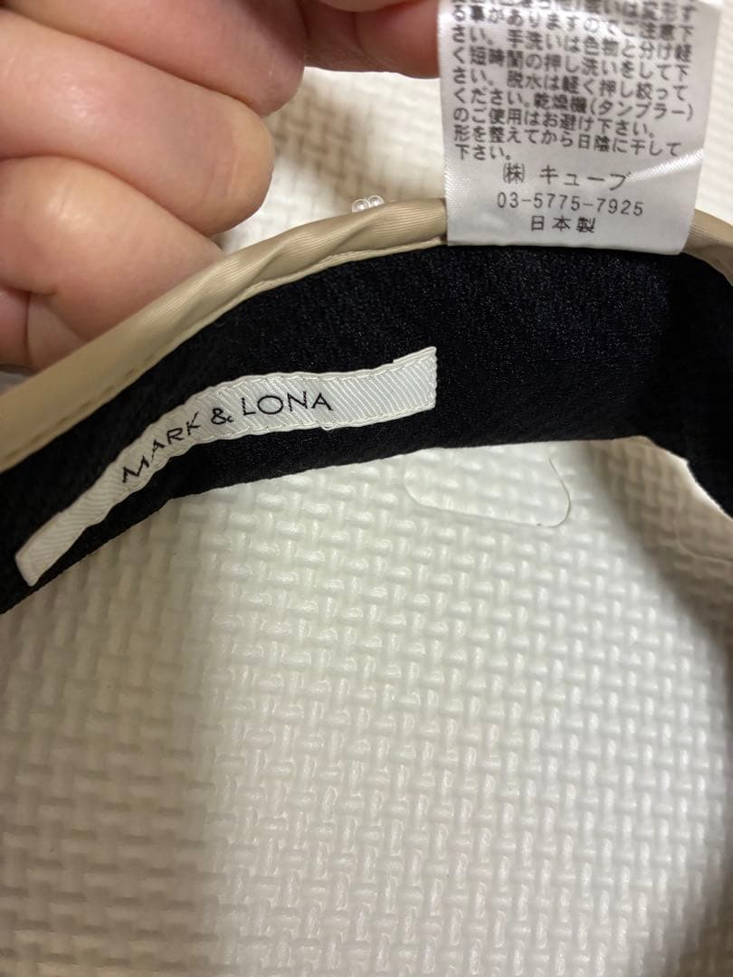 MARK & LONA バイザー サイズS ブラック&ベージュ