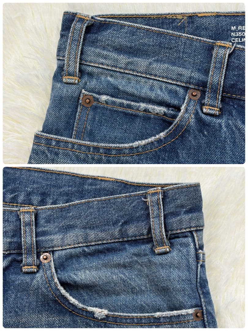 【美品】CELINE 07UW デニムパンツ 32 XL相当 インディゴブルー