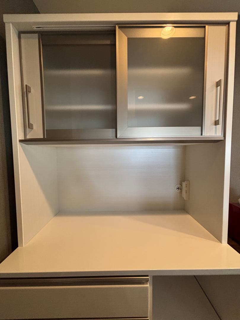 食器棚　ダイニングボード カップボード 幅約100cm ホワイト