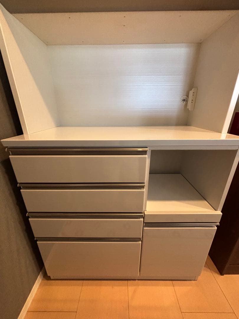 食器棚　ダイニングボード カップボード 幅約100cm ホワイト