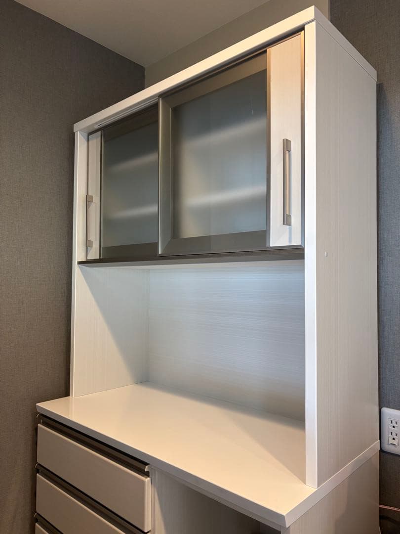 食器棚　ダイニングボード カップボード 幅約100cm ホワイト