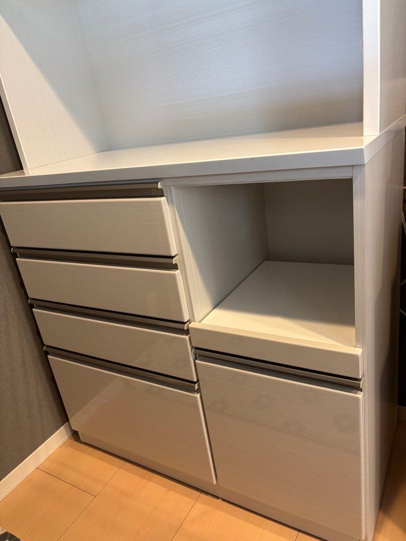 食器棚　ダイニングボード カップボード 幅約100cm ホワイト