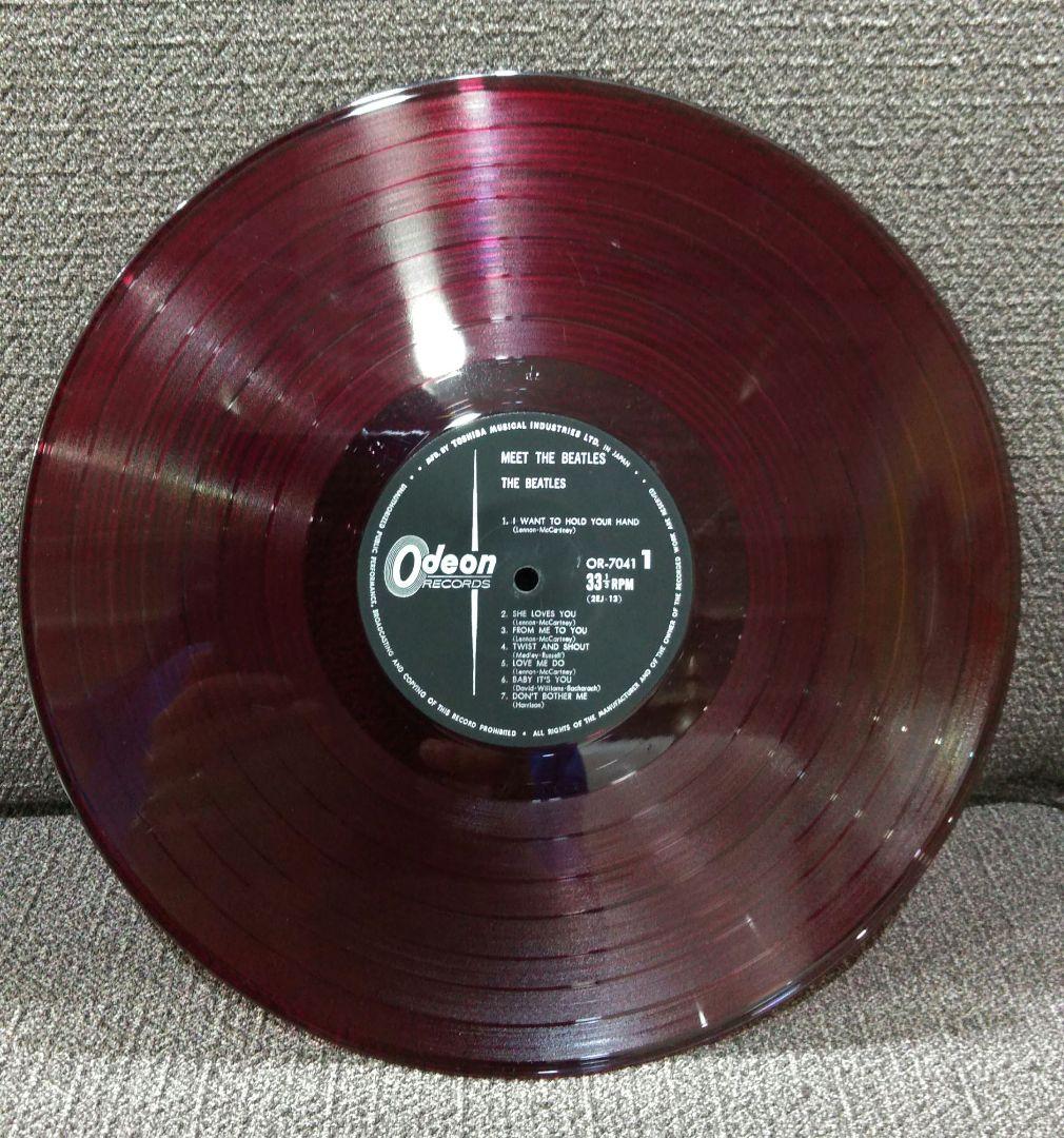 ビートルズ LP　MEET THE BEATLES!　水色V帯　OR-7041