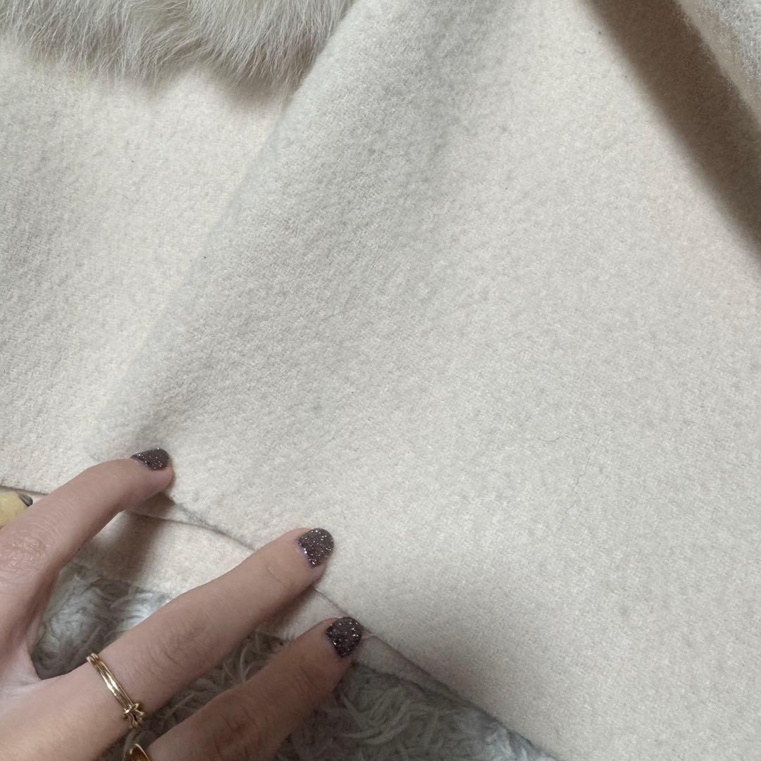 グレースコンチネンタル ポンチョ ケープ フォックスファー ウール