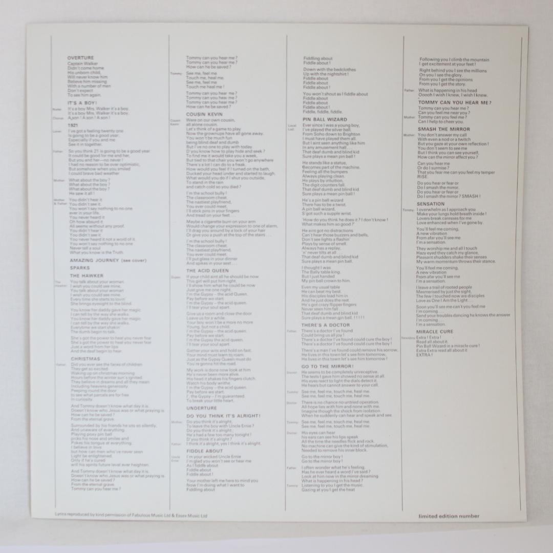 英LP The Who  UK盤 Stereo トミー