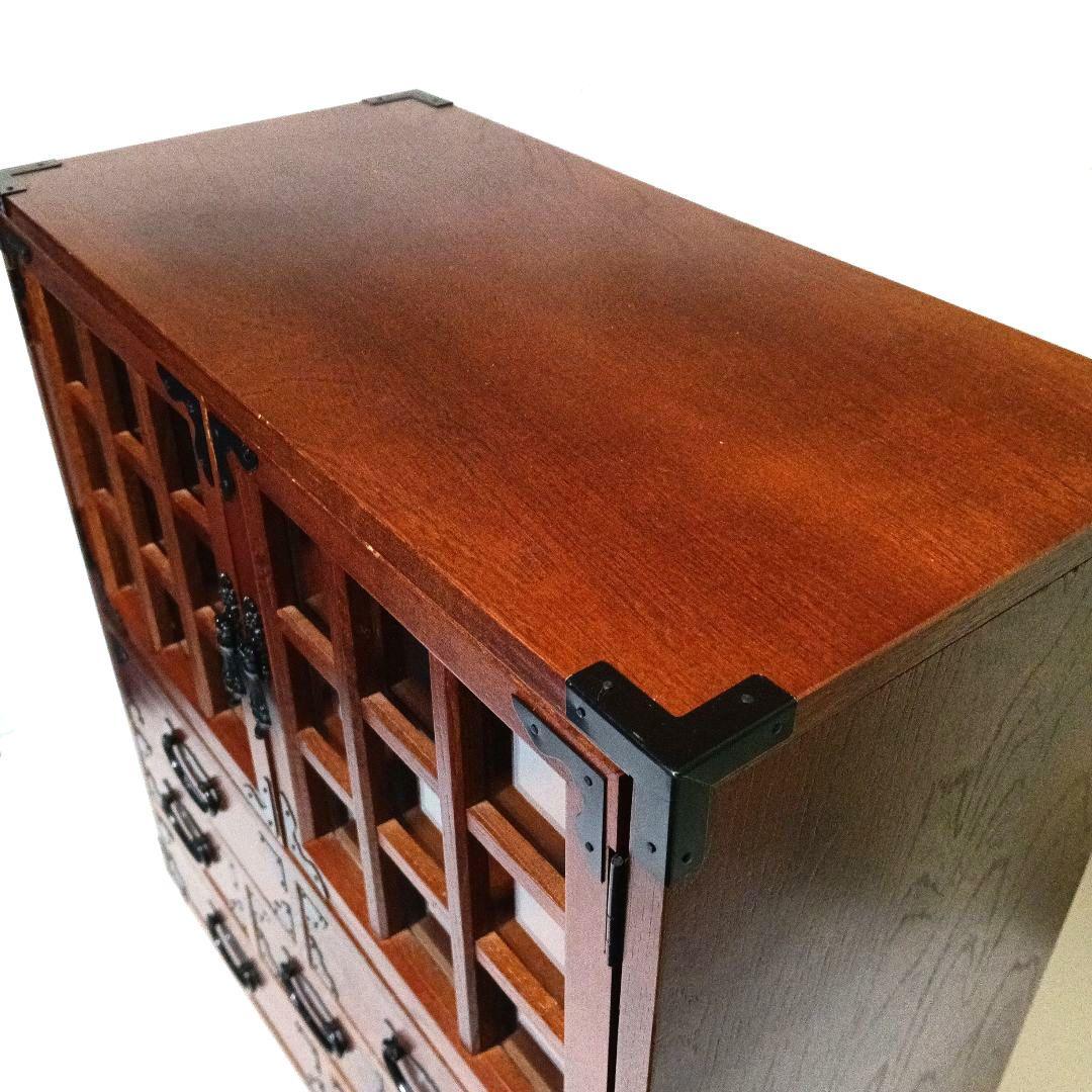 美品 民藝 水屋箪笥 茶箪笥 食器棚 和箪笥 古民家 アンティーク 時代