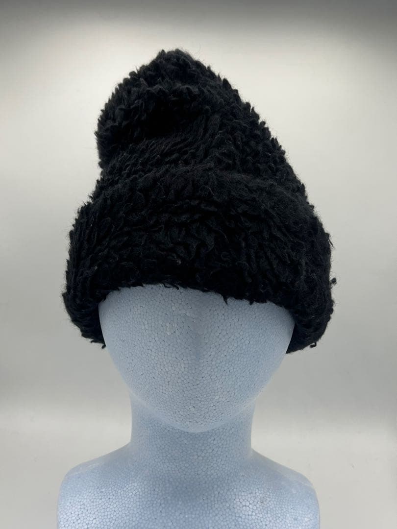 tricot COMME des GARCONS ボアニット帽ブラック希少ビッグ