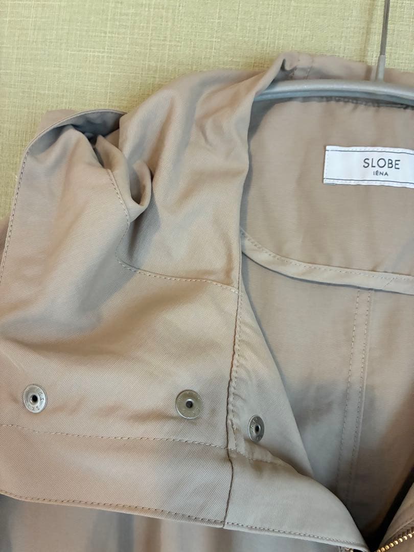 美品SLOBE IENA 2024SS NCウェザーフーディーブルゾン ベージュ