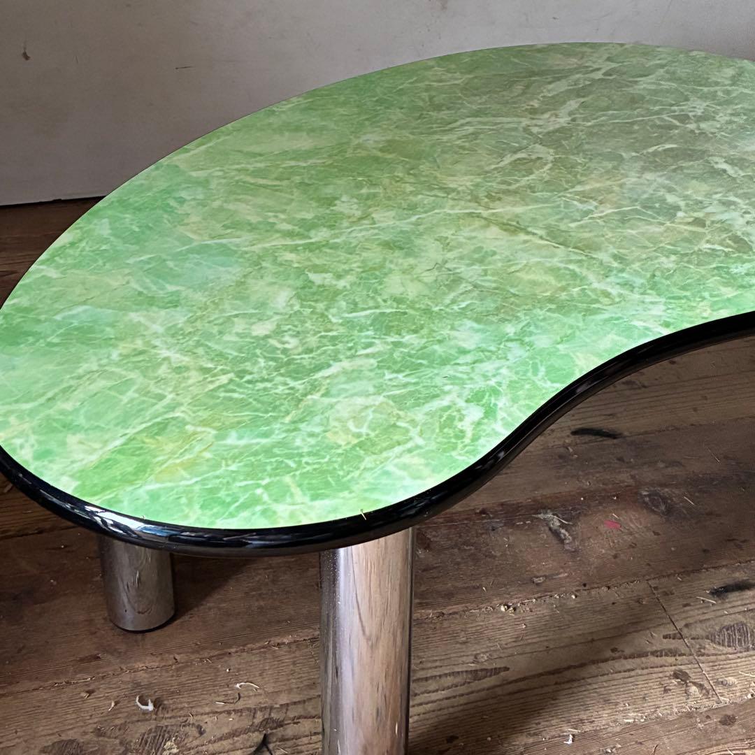 ヴィンテージ レトロ マーブル 変形テーブル センターテーブル