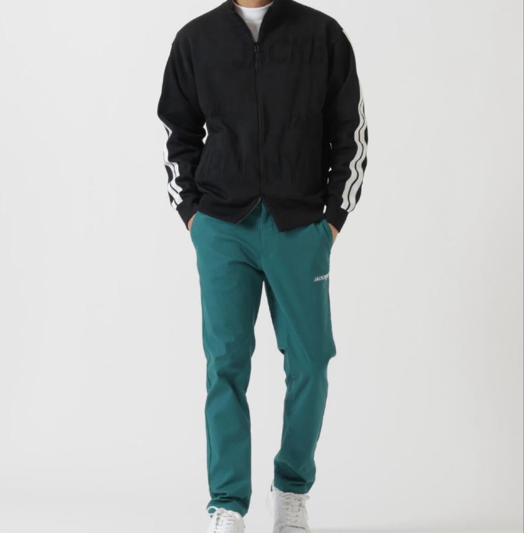 新品 パーリーゲイツ ジャックバニー ストレッチツイルロングパンツ(7)3L/緑