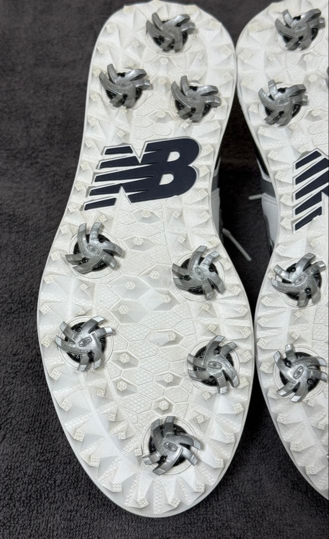 【未使用レベル】new balance ゴルフシューズ 25cm ソフトスパイク