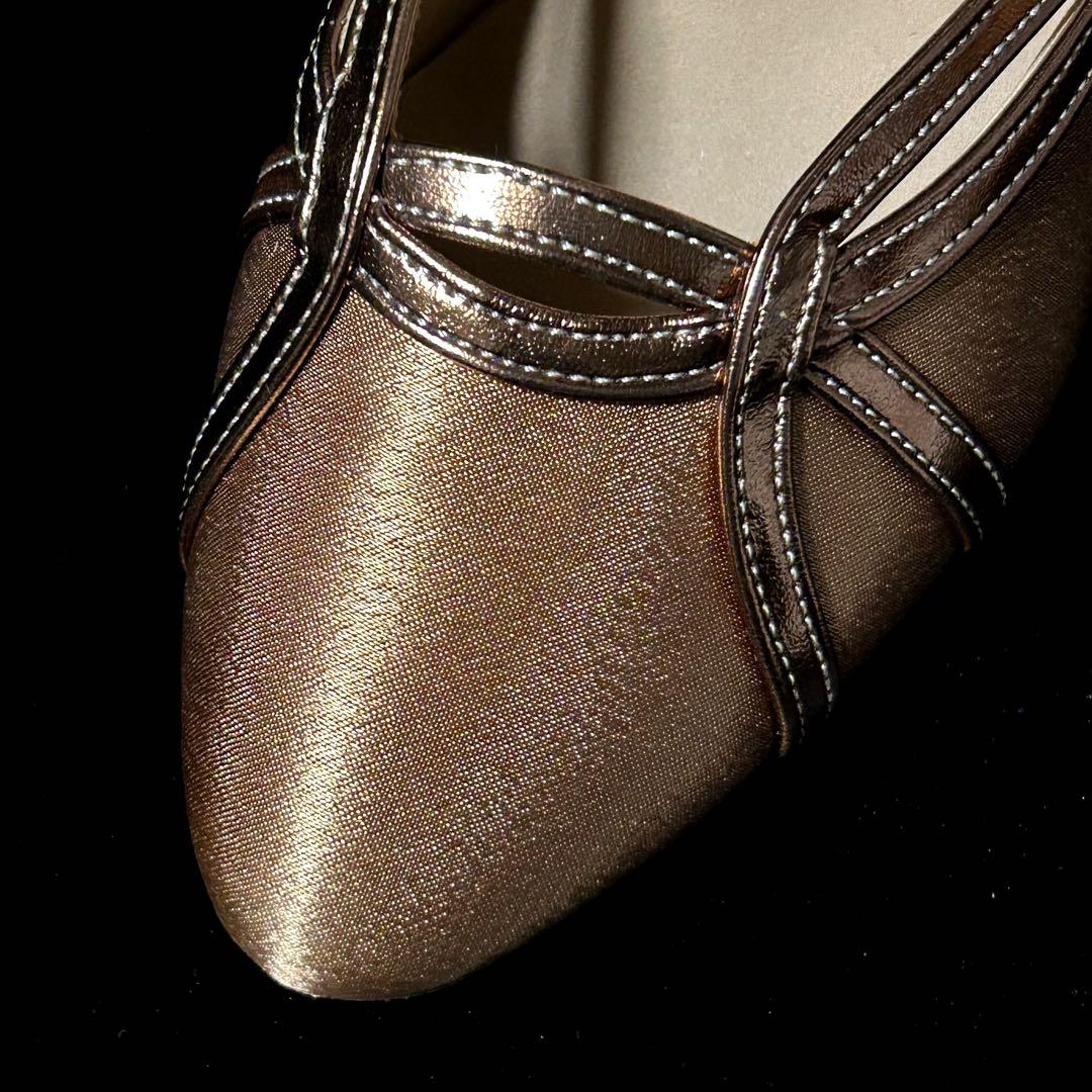 社交ダンス★レディース兼用シューズ★ブラウン★22.5cm★新品未使用品