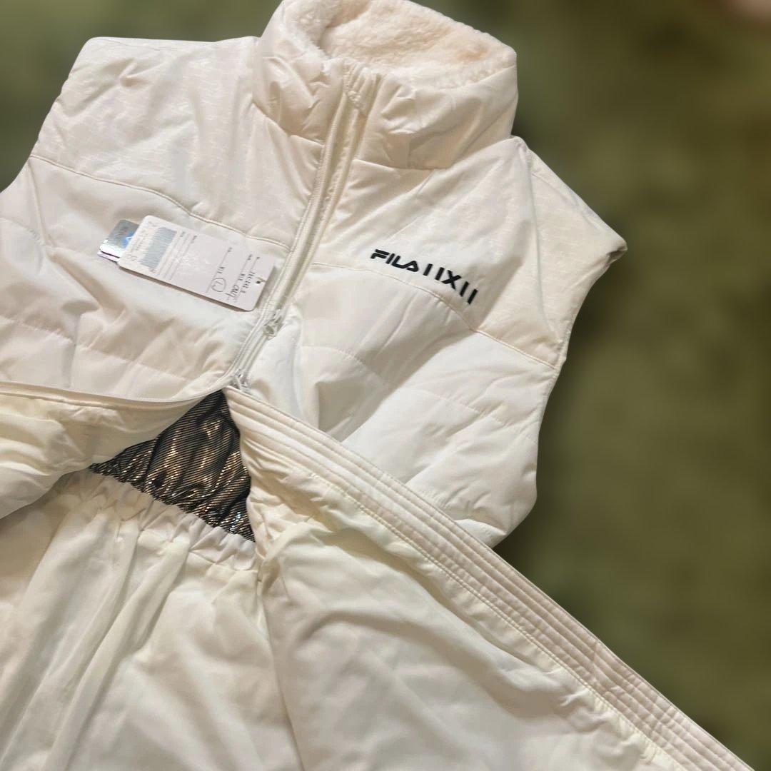 新品Lサイズ　フィラゴルフ撥水加工蓄熱保温ストレッチキルティング ワンピース