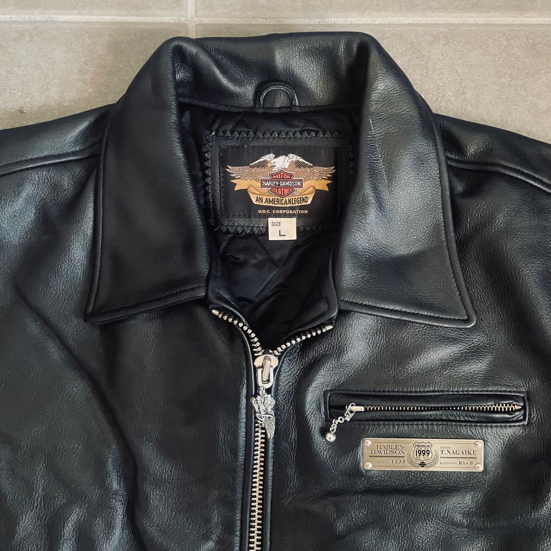 【美品】Harley-Davidson ハーレーダビッドソン レザージャケットL