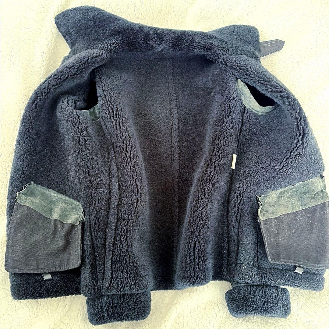 PARANOID ムートンレザージャケット サイズS 黒 タイプB6 馬革トリム