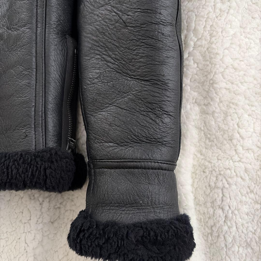 PARANOID ムートンレザージャケット サイズS 黒 タイプB6 馬革トリム