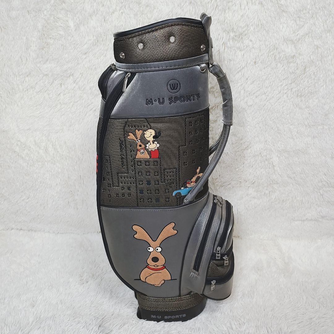 【美品】M.U SPORTS　ポパイ　オリーブOLIVE コラボ　キャディバッグ
