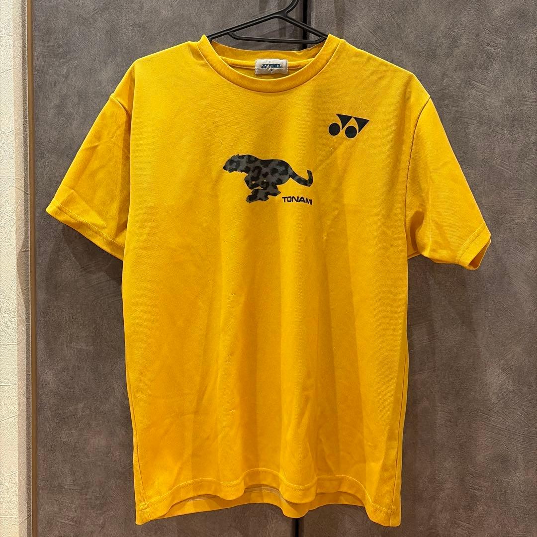 YONEX トナミ ヒョウ柄 Tシャツ M 黄色　トナミ 運輸