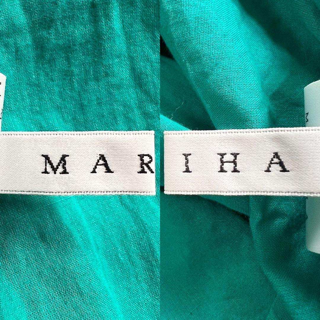 【マリハ】海の月影ドレス☆ノースリーブワンピース☆コットン☆プリーツ☆グリーン