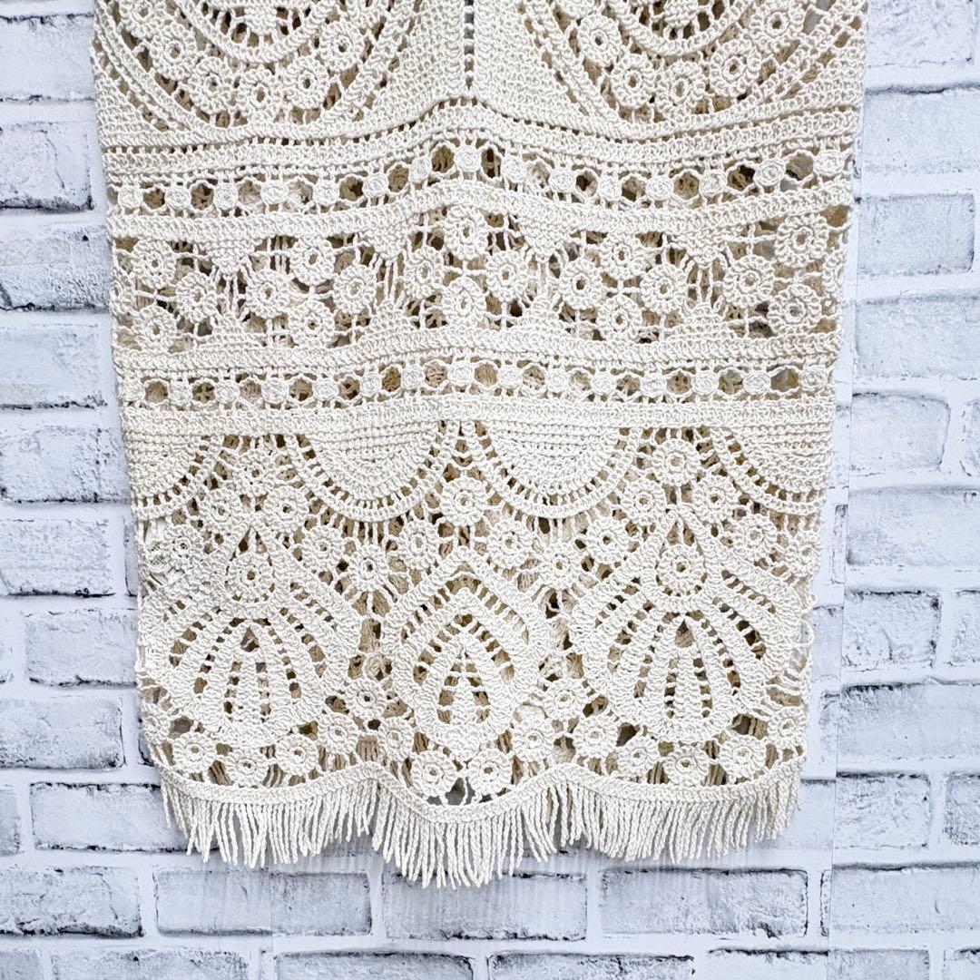 アメリヴィンテージ　メディシェル　モチーフ　クロシェット　ニット　ベスト