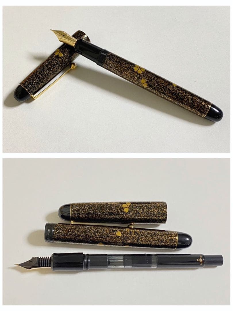 PILOT パイロット 14K 万年筆 蒔絵 漆 プッシュ式 桜