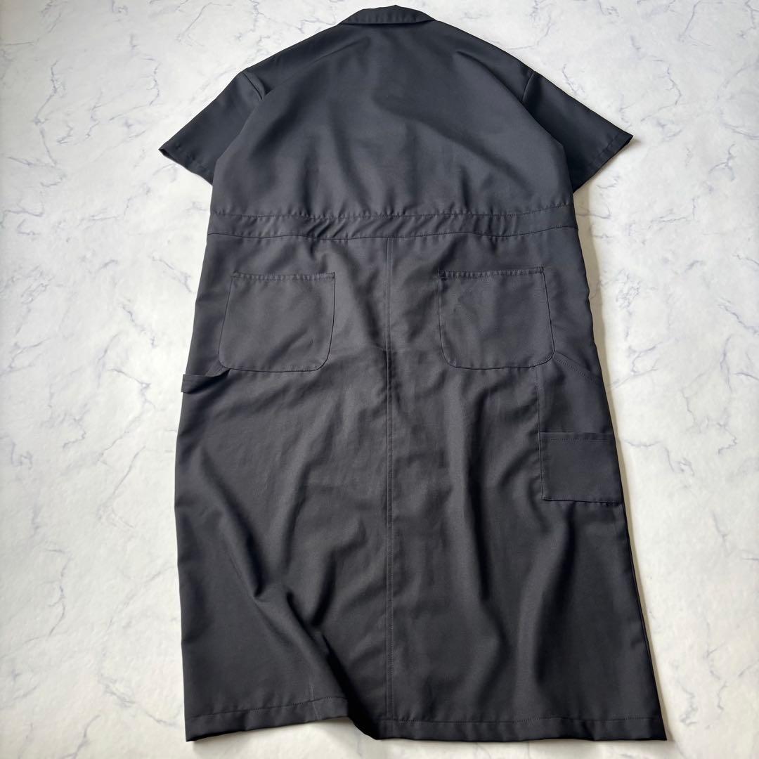 美品　mizuiro ind ペインターライクワンピース ブラック ◆7181